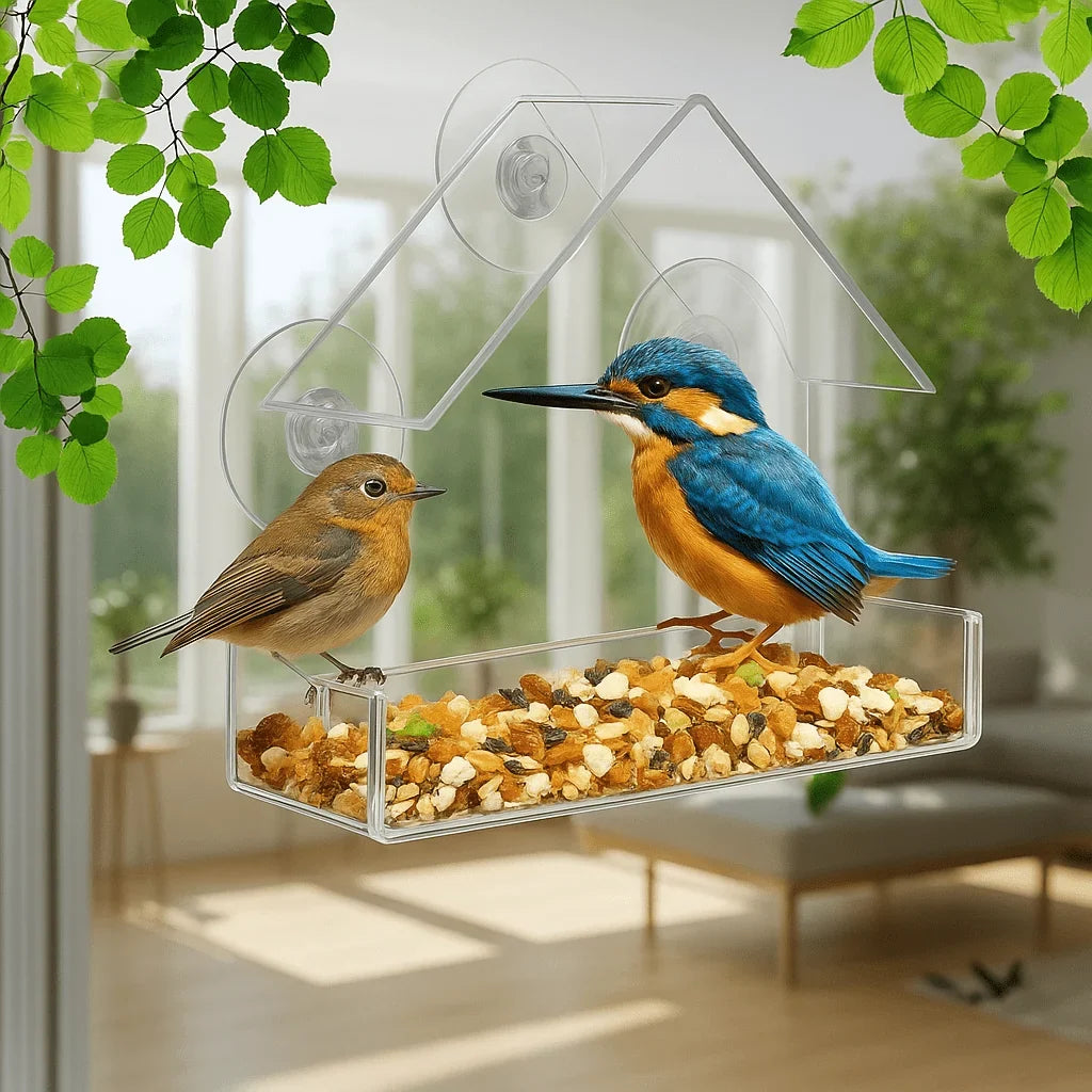 Window Bird Feeder Clear Suction Cup Mount