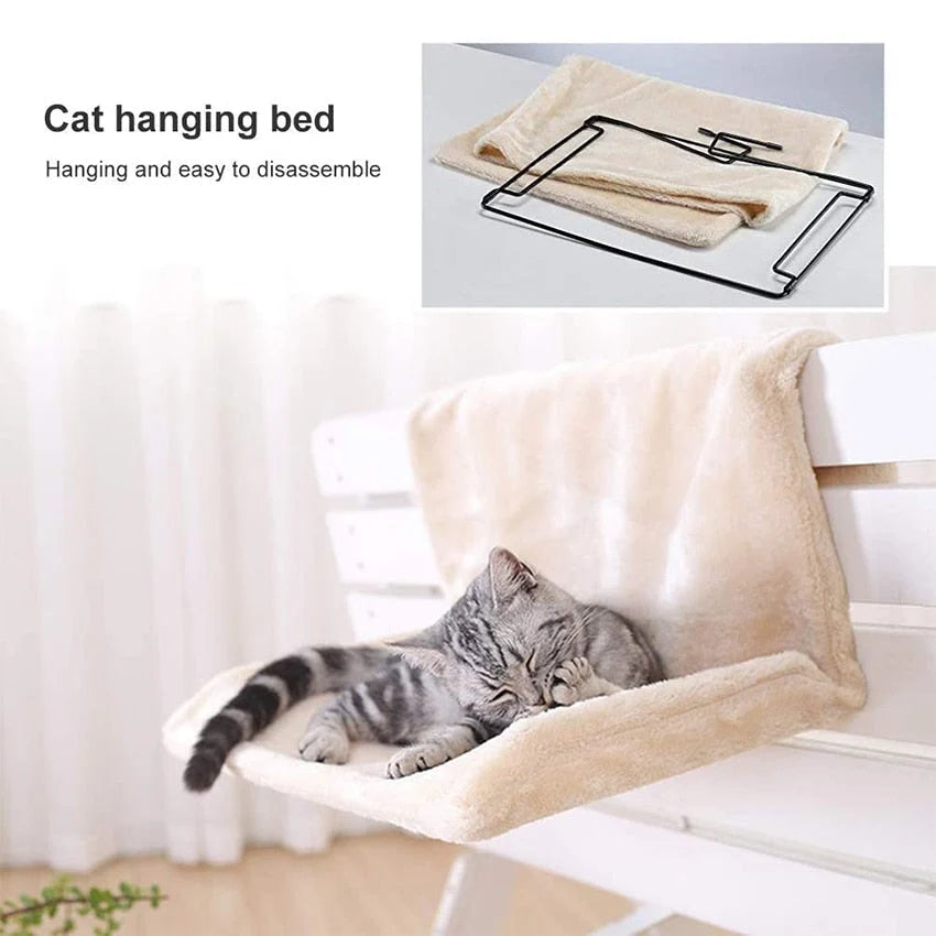 Window Cat Hammock Rust-Proof Steel Machine Washable Cover