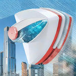 Window Cleaner Double-Sided Magnetic With Water Reservoir & Microfiber Pads