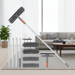 Window Cleaning Tool 2-in-1 Scrubber & Squeegee Telescopic Pole