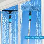 Window Cleaning Tool 2-in-1 Scrubber & Squeegee Telescopic Pole