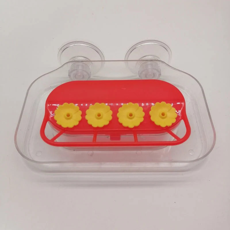 Window Hummingbird Feeder Clear Viewing Suction Mount Ant Moat