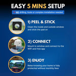 Window-Mounted Security Camera 2K Wi-Fi Night Vision