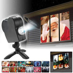 Window Projector 12 Moving Holiday Animations Adjustable Focus