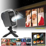 Window Projector 12 Moving Holiday Animations Adjustable Focus