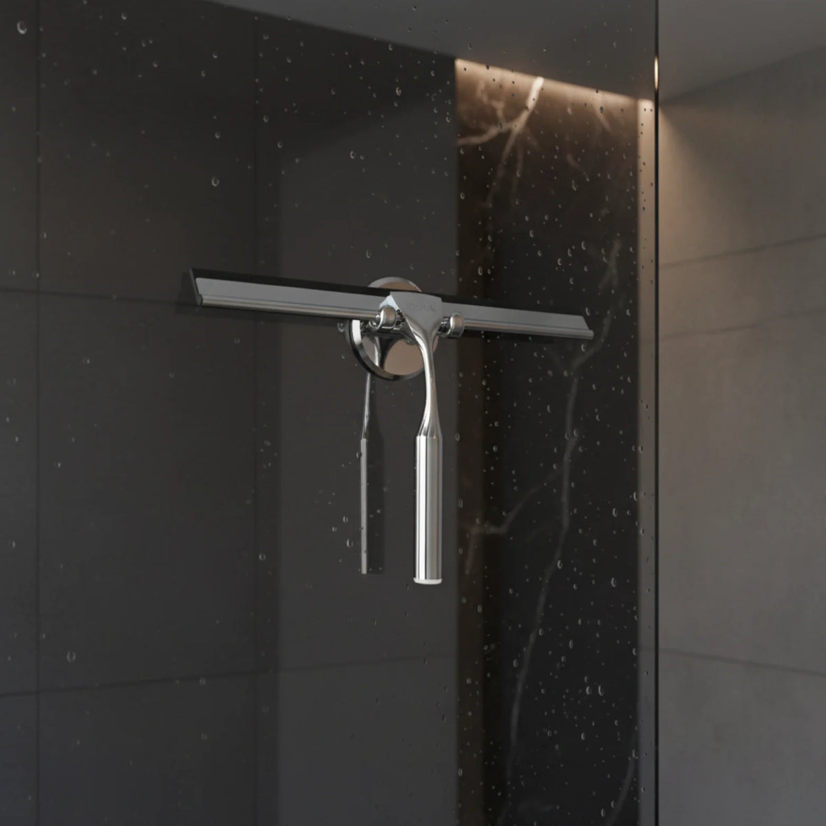 Window & Shower Squeegee Stainless Steel No-Drill Suction Hook