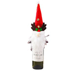Wine Bottle Cover Festive Santa Plush Lined