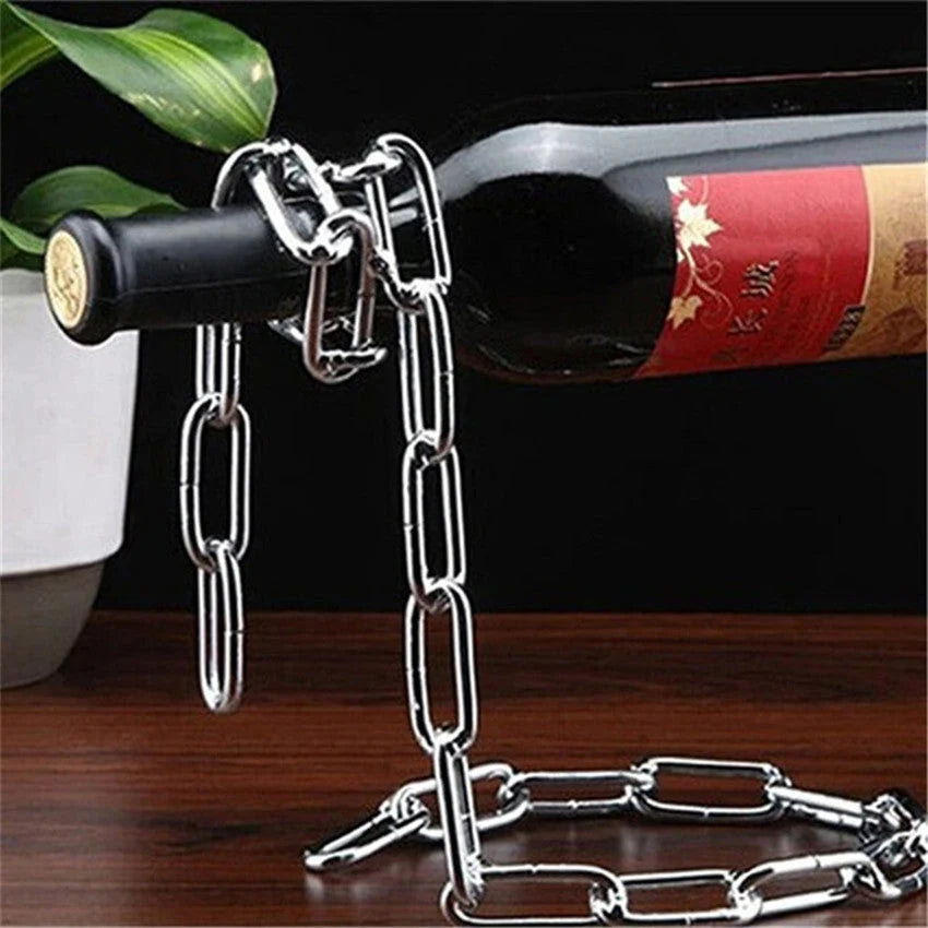 Wine Bottle Holder Hanging Metal Single Bottle Display