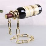 Wine Bottle Holder Hanging Metal Single Bottle Display