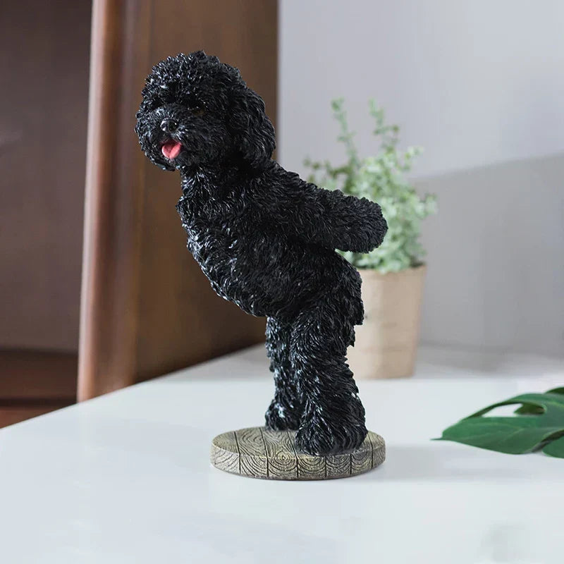 Wine Bottle Holder Resin Sculpted Puppy Decorative Display
