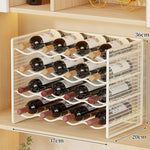 Wine Bottle Rack Powder-Coated Iron Space-Saving