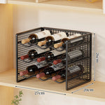 Wine Bottle Rack Powder-Coated Iron Space-Saving