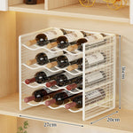 Wine Bottle Rack Powder-Coated Iron Space-Saving