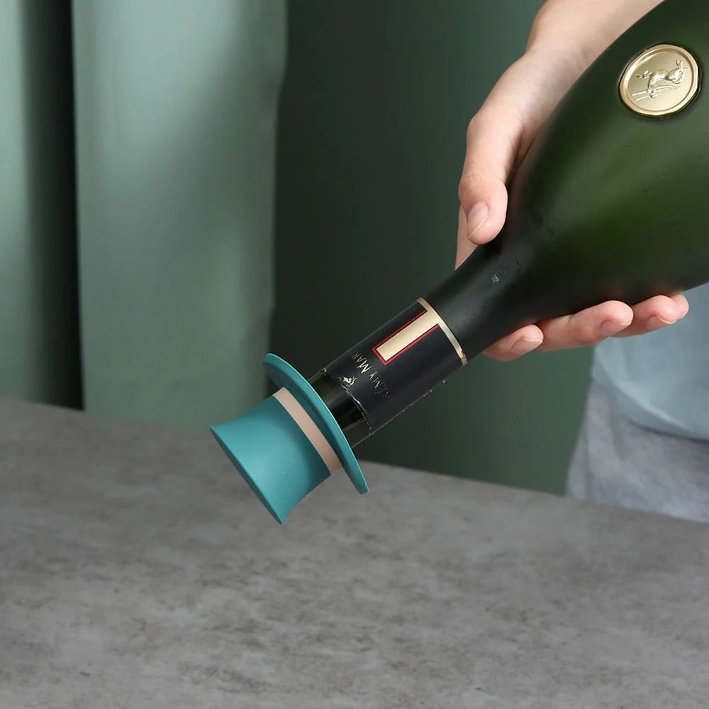Wine Bottle Stopper Food-Grade Silicone Reusable Dishwasher-Safe