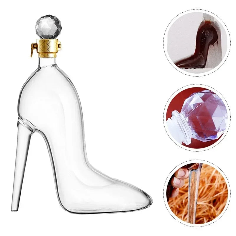 Wine Decanter High Heel Design Borosilicate Glass Aeratingскага