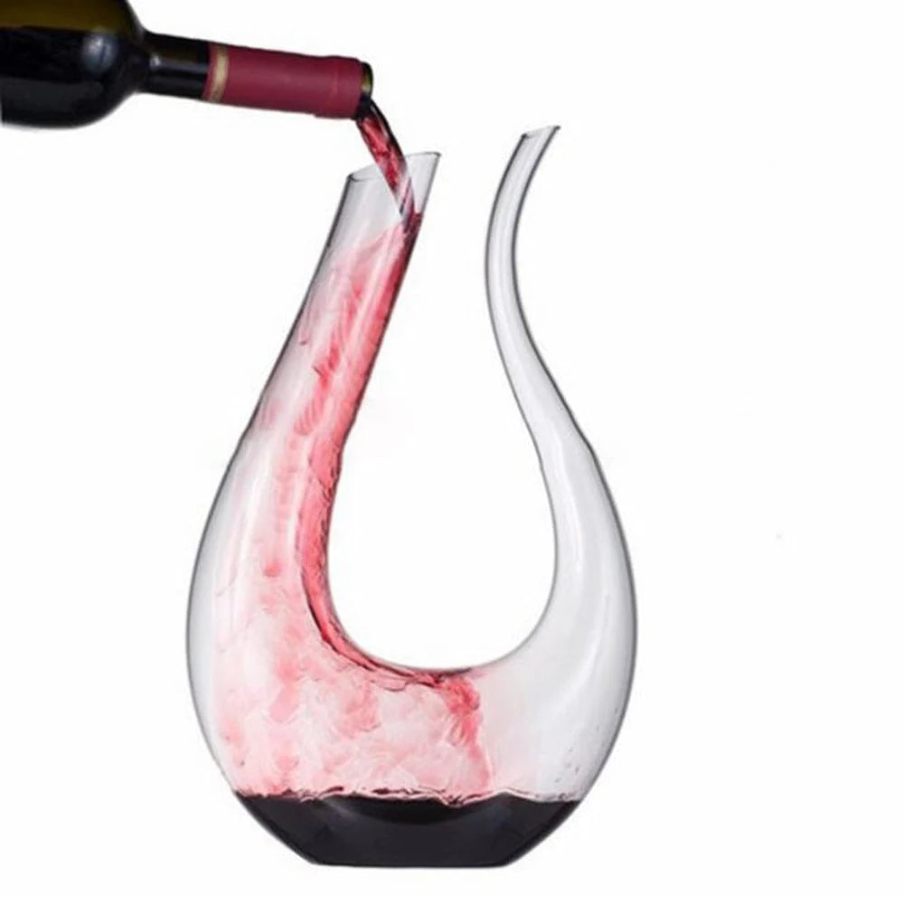 Wine Decanter Lead-Free Crystal Glass 50.7 Oz Handmade