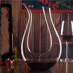 Wine Decanter Lead-Free Crystal Glass 50.7 Oz Handmade