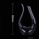 Wine Decanter Lead-Free Crystal Glass 50.7 Oz Handmade