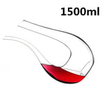 Wine Decanter Lead-Free Crystal Glass 50.7 Oz Handmade