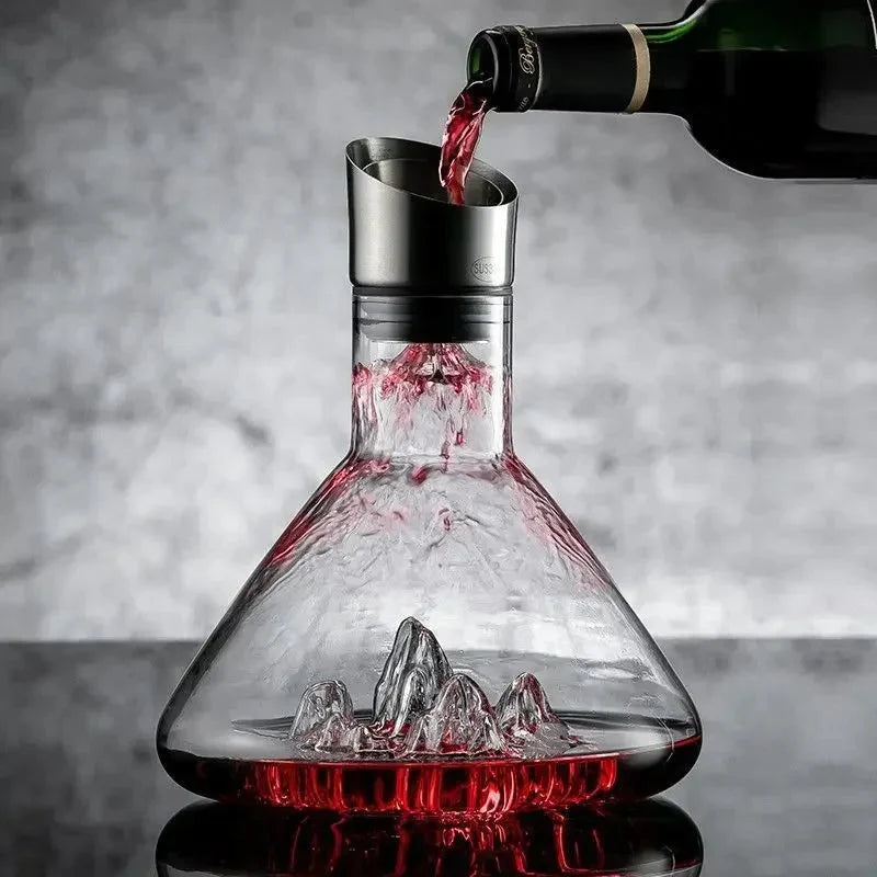 Wine Decanter Waterfall Aerator Integrated Filter Lead-Free Crystal