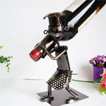 Wine Rack Handcrafted Iron Silver Finish