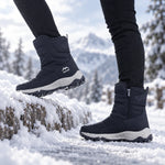 Winter Boots Water-Repellent Plush Lined Side Zipper Non-Slip Sole