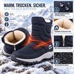 Winter Boots Water-Repellent Plush Lined Side Zipper Non-Slip Sole