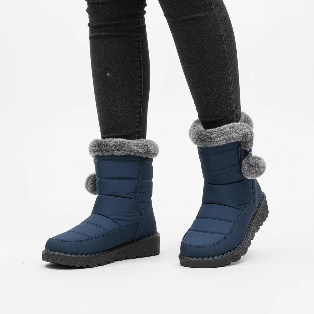 Winter Boots Waterproof Plush-Lined Slip-Resistant Sole