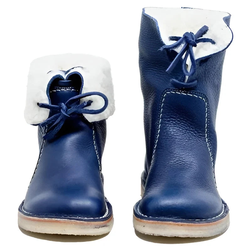 Winter Boots Wool Lined Full-Grain Leather Flexible Crepe Sole