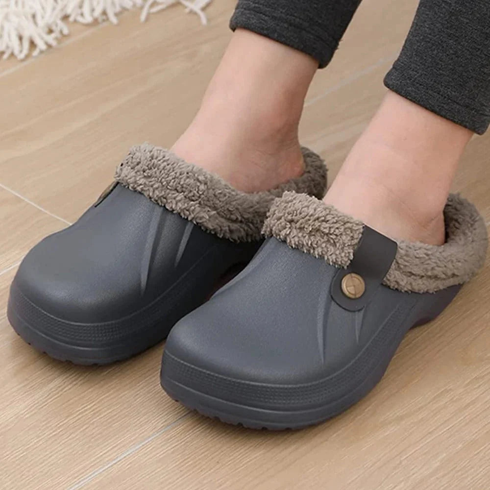 Winter Clogs Waterproof Plush Lined Non-Slip EVA Sole