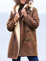 Winter Coat Faux Suede Warm Lining Structured Fit