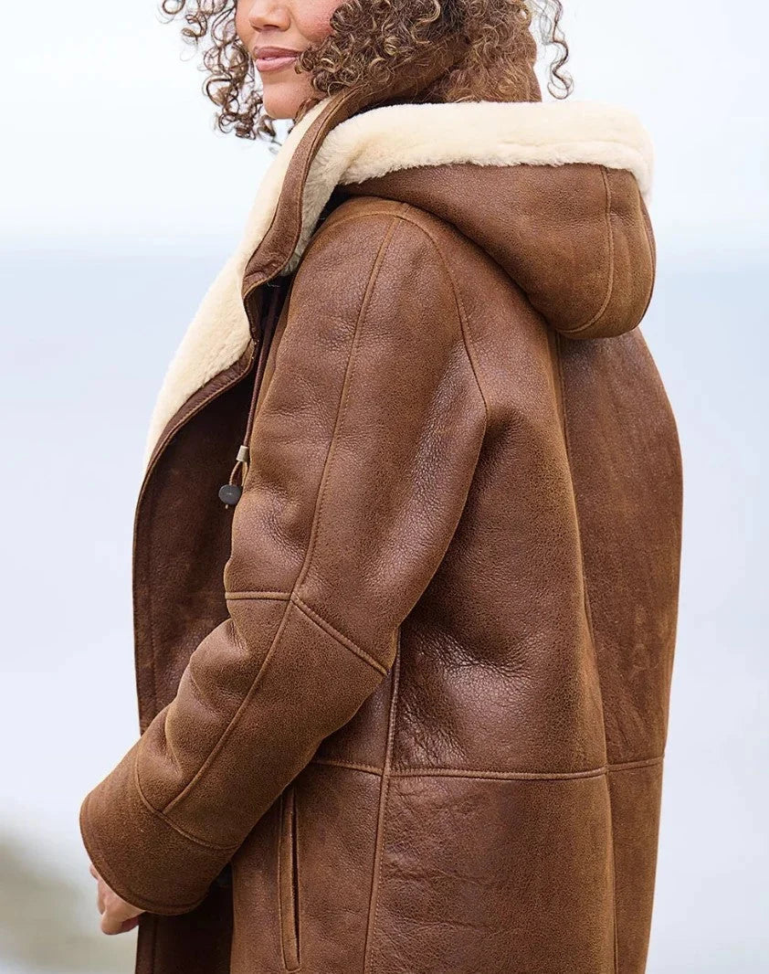 Winter Coat Faux Suede Warm Lining Structured Fit
