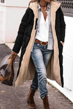 Winter Coat Reversible Teddy Fleece Lined Hooded Long Style