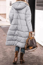 Winter Coat Reversible Teddy Fleece Lined Hooded Long Style