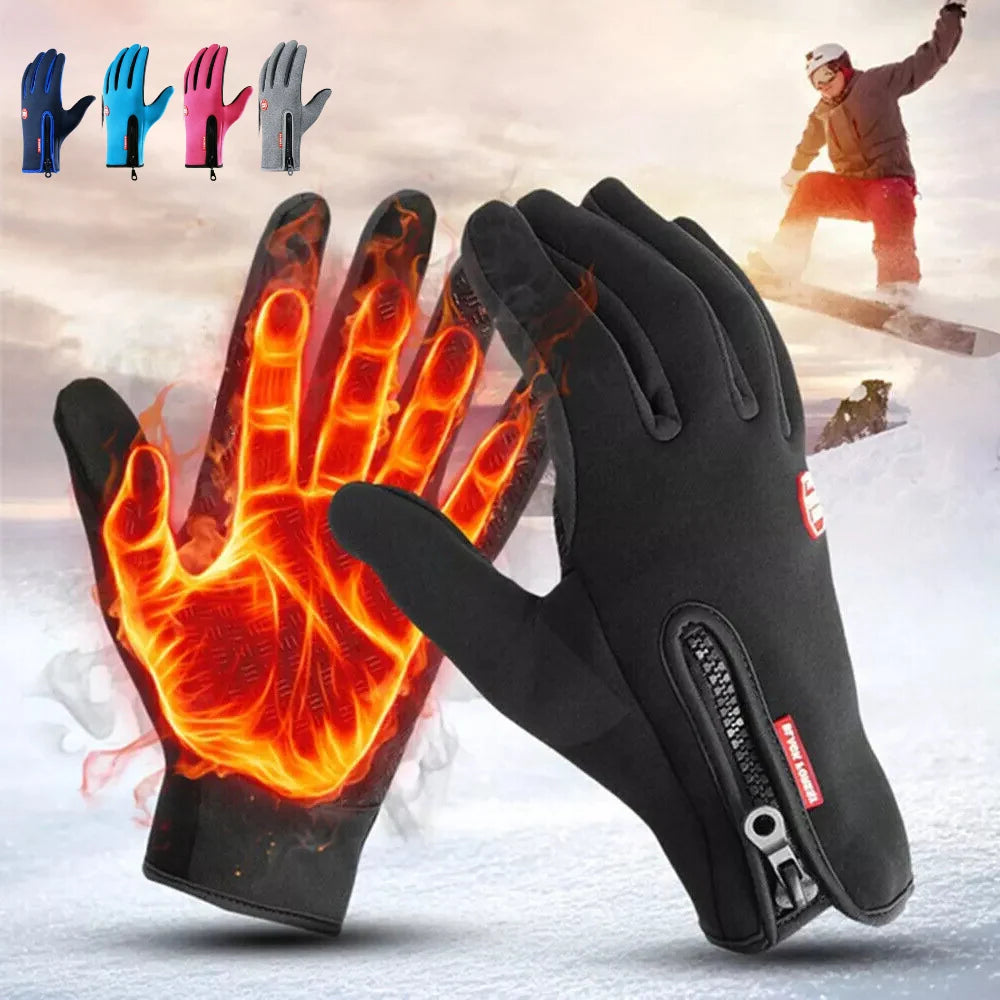 Winter Gloves Touchscreen-Compatible Waterproof Thermal Lined