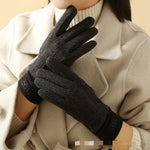 Winter Gloves Touchscreen Compatible Wool Blend Insulated Fleece Lining