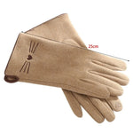 Winter Gloves Touchscreen Fleece-Lined Embroidered Cat Design