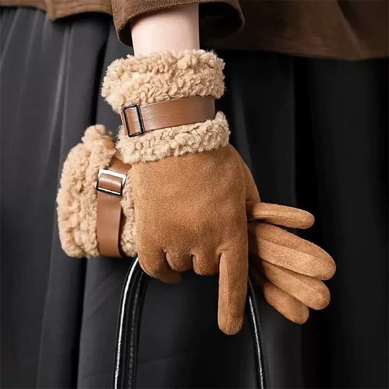 Winter Gloves Touchscreen Fleece-Lined Windproof