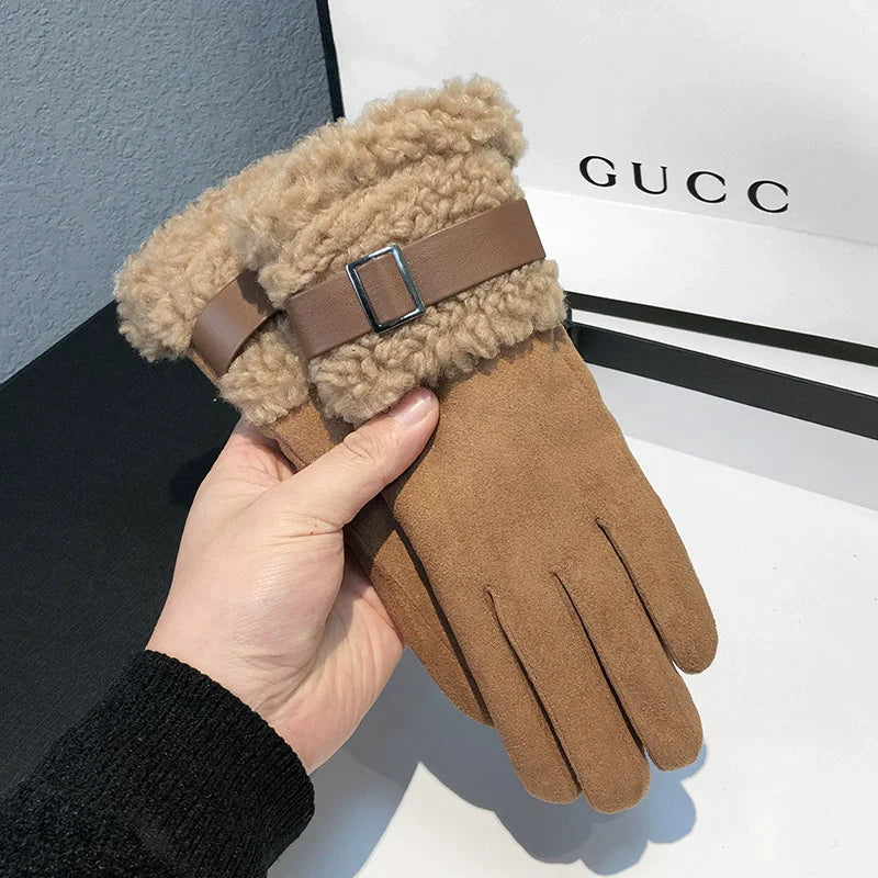 Winter Gloves Touchscreen Fleece-Lined Windproof