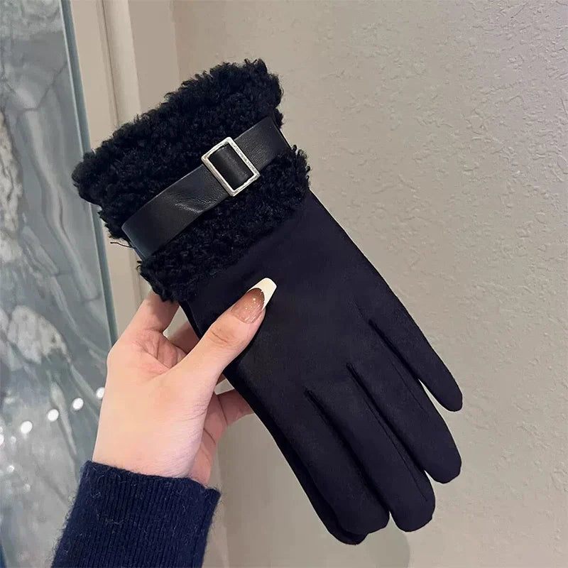 Winter Gloves Touchscreen Fleece-Lined Windproof