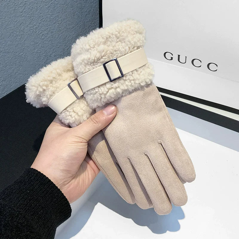 Winter Gloves Touchscreen Fleece-Lined Windproof