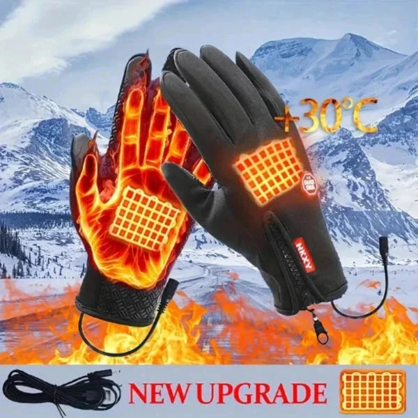 Winter Gloves USB-Heated Option Waterproof & Touchscreen-Compatible