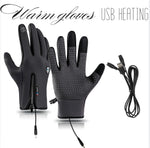 Winter Gloves USB-Heated Option Waterproof & Touchscreen-Compatible