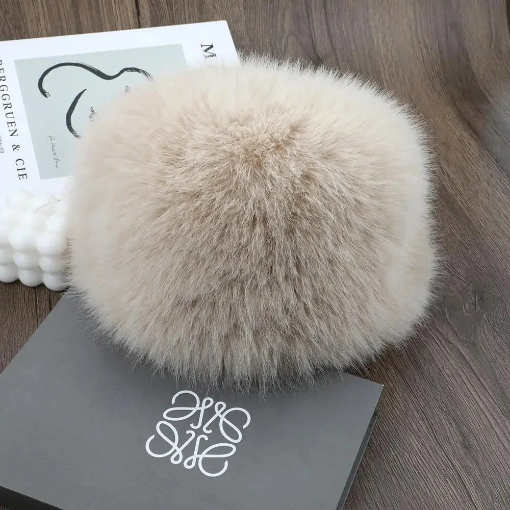 Winter Hat Faux Fur Fleece-Lined Windproof Ear Flaps