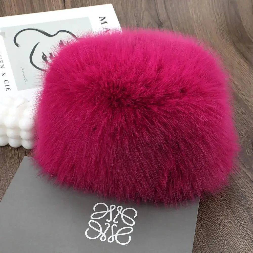 Winter Hat Faux Fur Fleece-Lined Windproof Ear Flaps