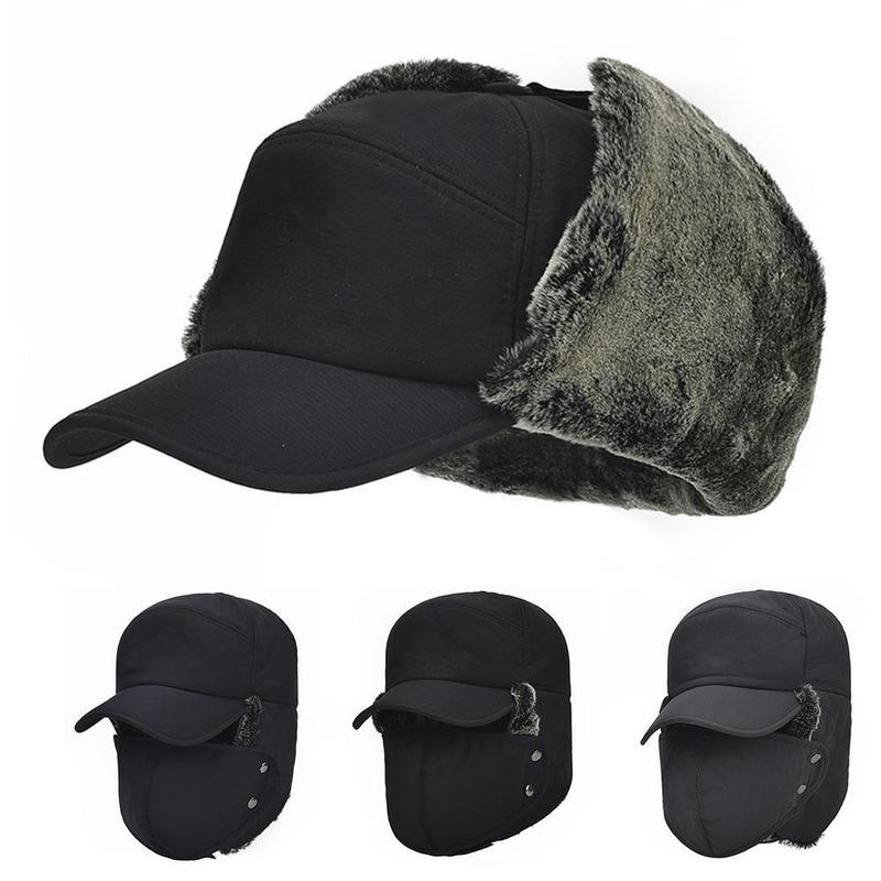 Winter Hat Waterproof Windproof Detachable Face Covering