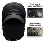 Winter Hat Waterproof Windproof Detachable Face Covering
