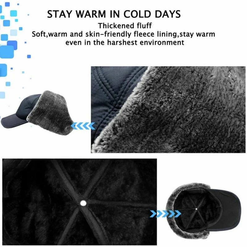Winter Hat Waterproof Windproof Detachable Face Covering
