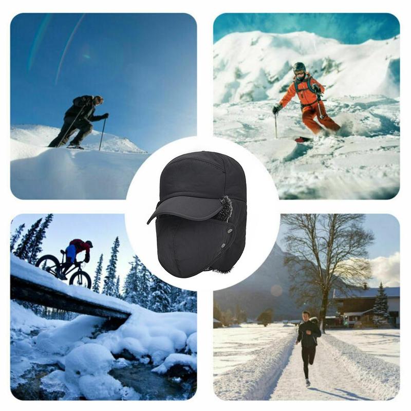 Winter Hat Waterproof Windproof Detachable Face Covering