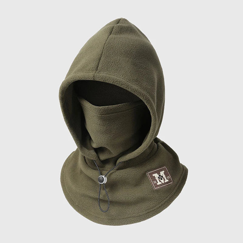 Winter Hat With Neck Mask Windproof Flannel Adjustable Fit